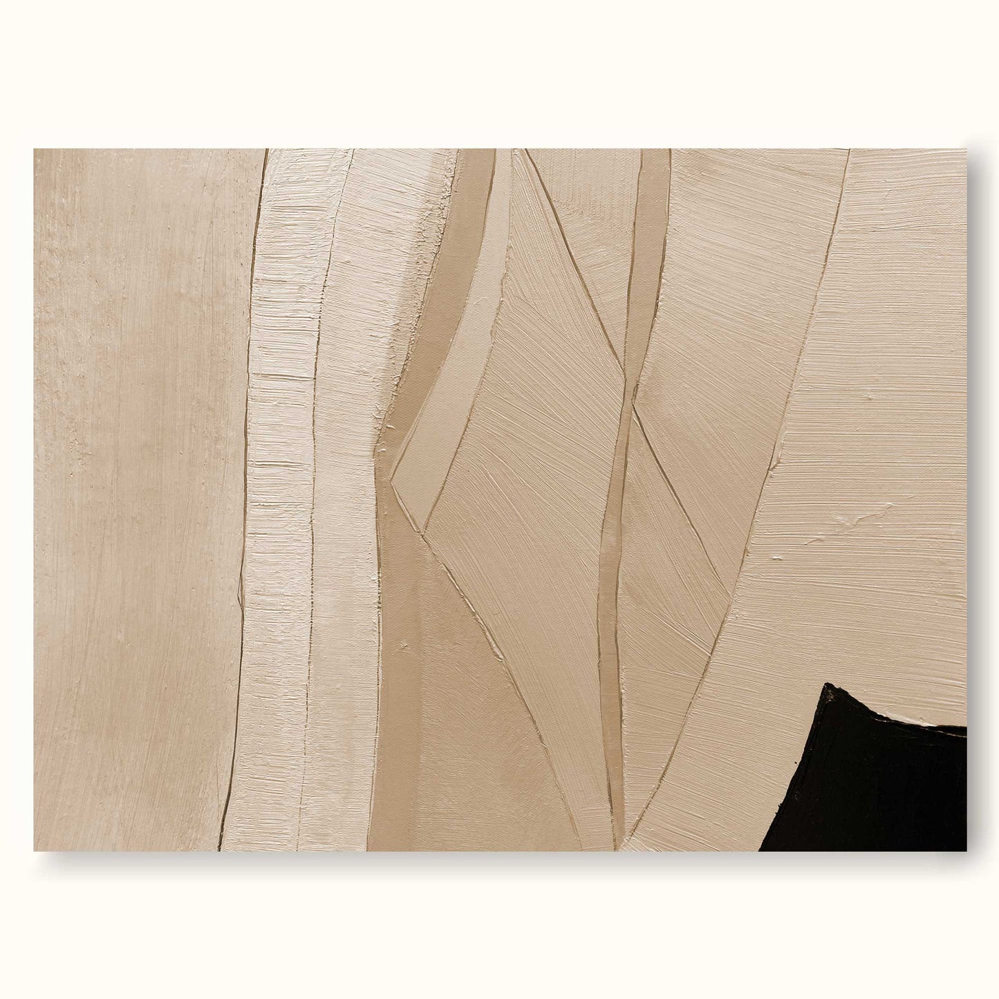 Elegant Minimalist Geometric Oil Painting for Modern Home Decor