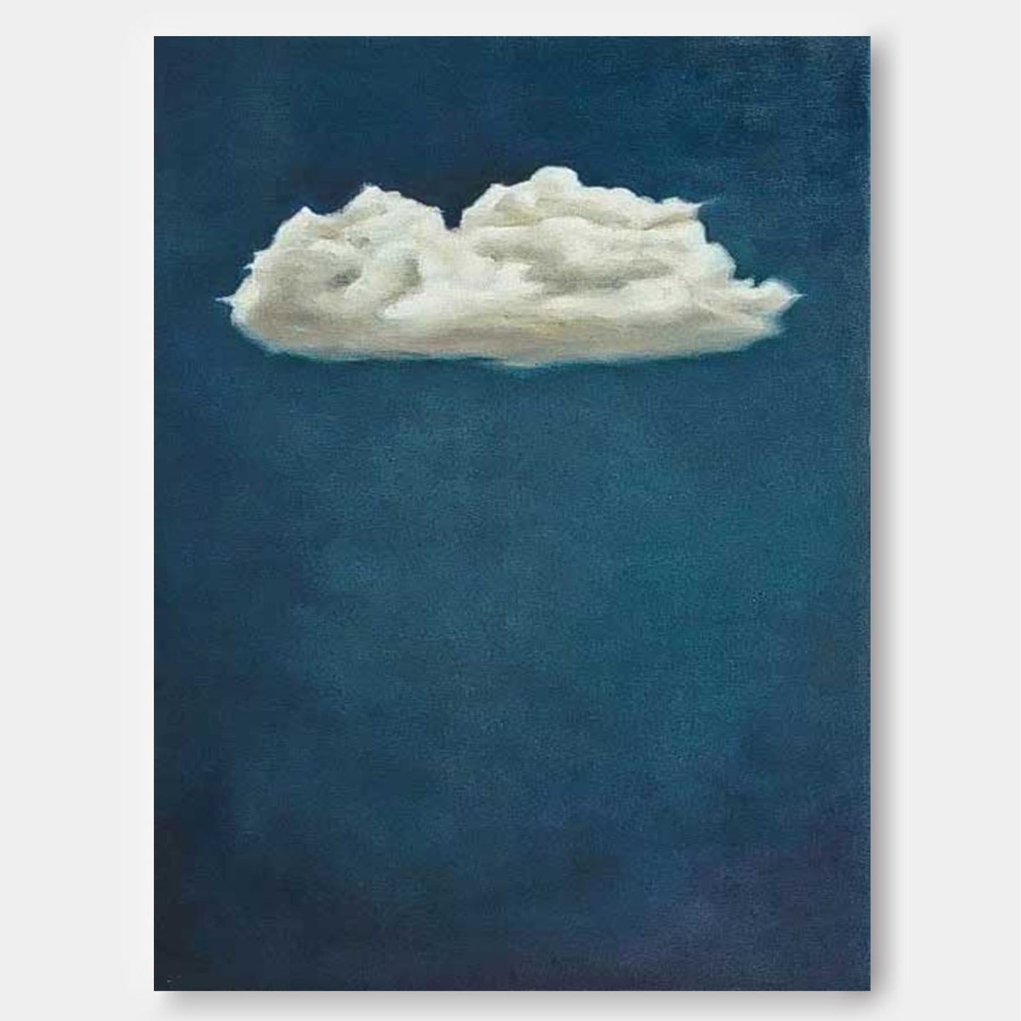 Serene Cloud Oil Painting on Canvas - Minimalist Wall Art for Tranquil Spaces