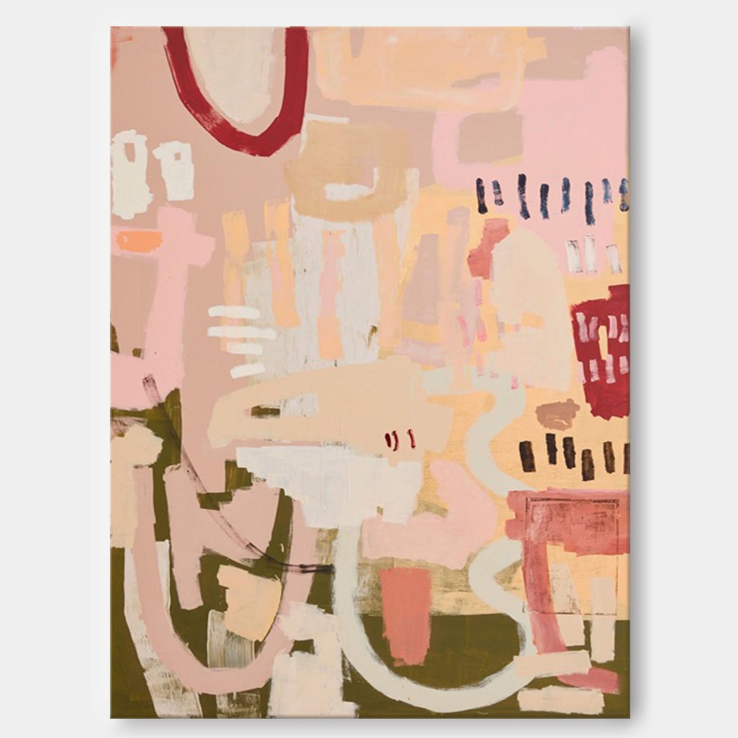Colorful Abstract Oil Painting for Modern Home Décor