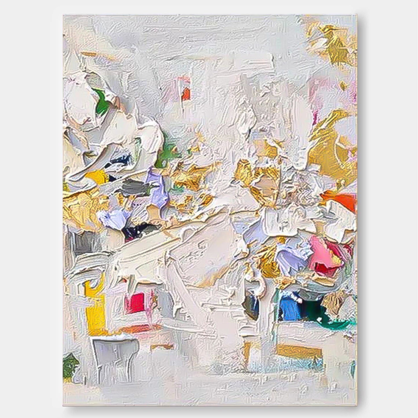 Colorful Abstract Oil Painting for Modern Home Décor and Artistic Inspiration