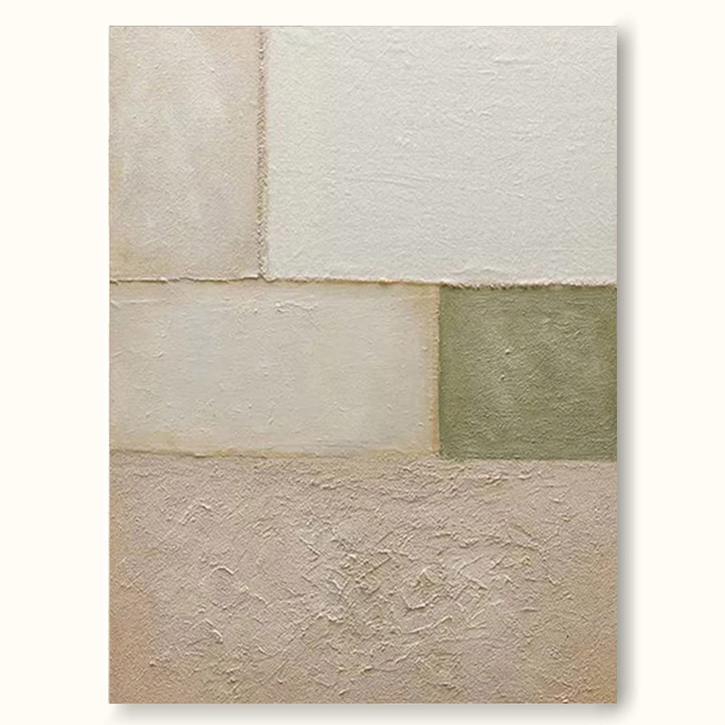 Elegant Minimalist Geometric Oil Painting for Modern Home Decor