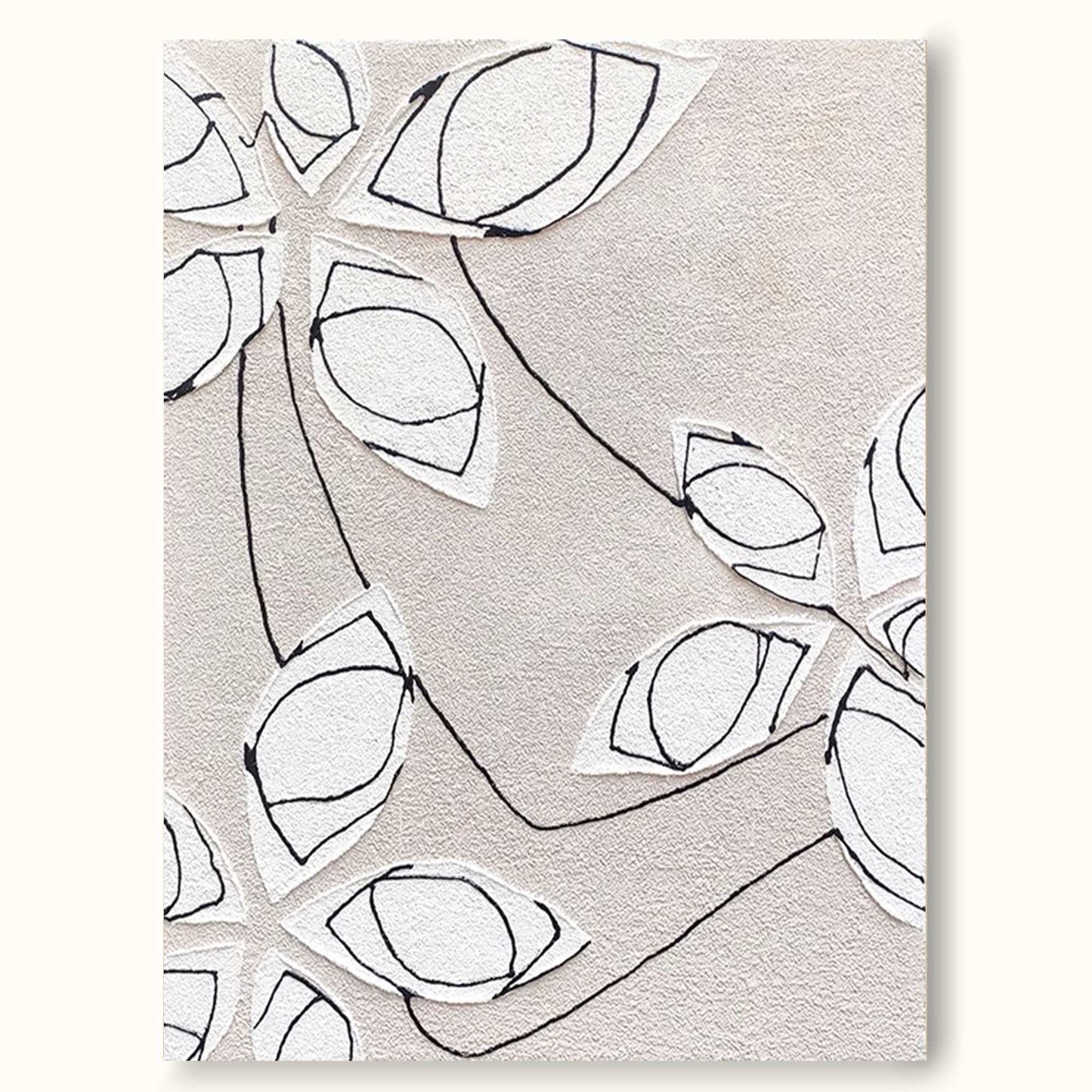 Elegant Minimalist Floral Oil Painting for Modern Home Decor