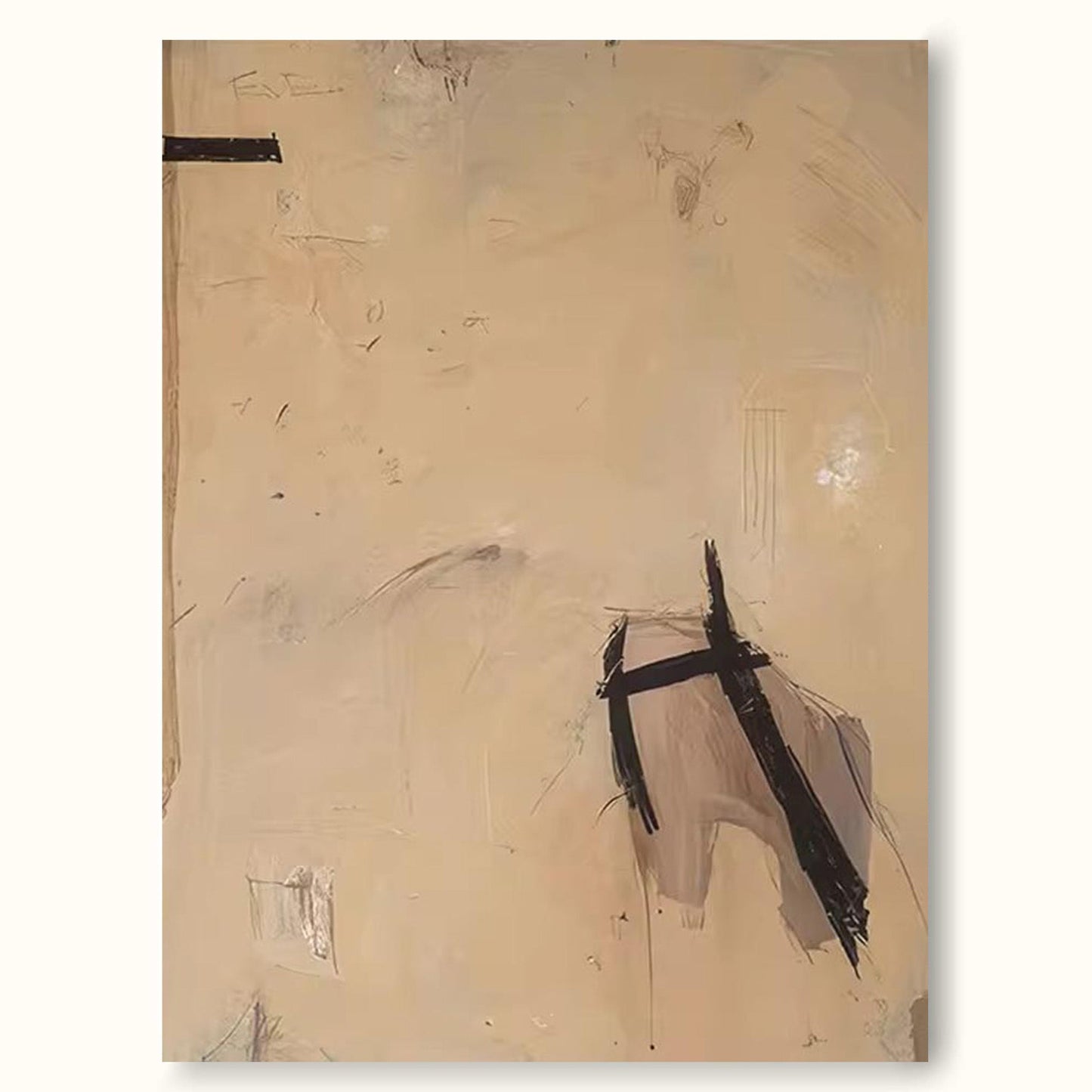 Modern Minimalist Abstract Oil Painting for Contemporary Home Décor