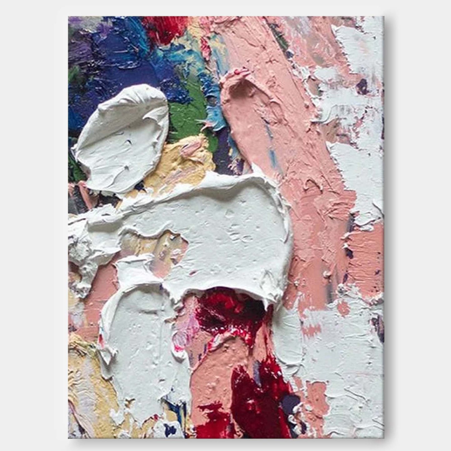 Colorful Abstract Oil Painting for Modern Home Decor and Art Enthusiasts