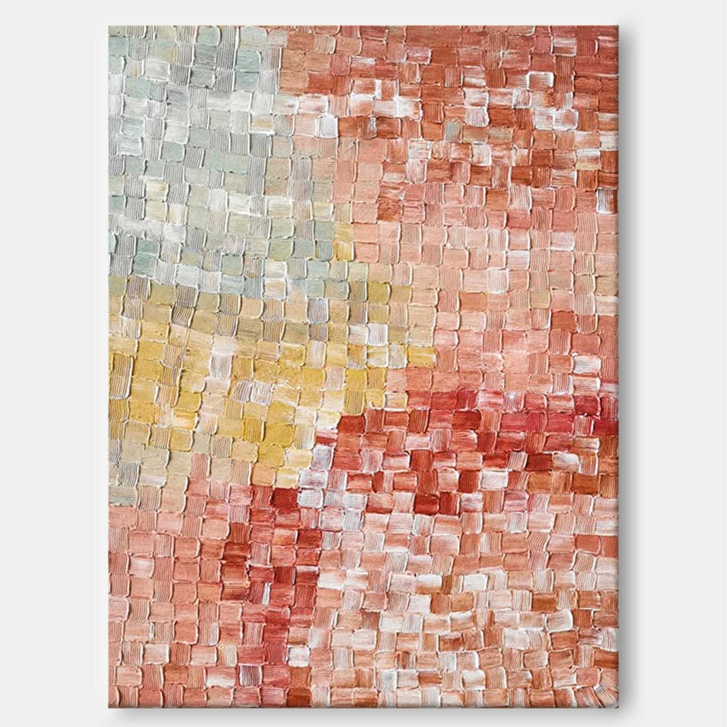 Colorful Abstract Oil Painting for Modern Home Decor and Wall Art