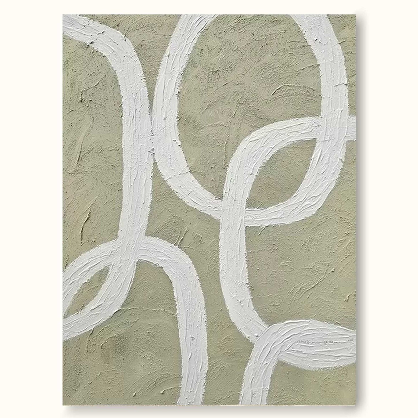 Contemporary Minimalist Line Art Oil Painting for Modern Home Decor