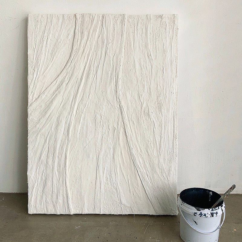 Textured Neutral Wood Wave Texture Oil Painting 407LT