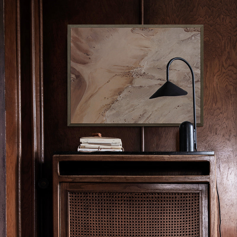 Textured Neutral Wood Wave Texture Oil Painting 438PW