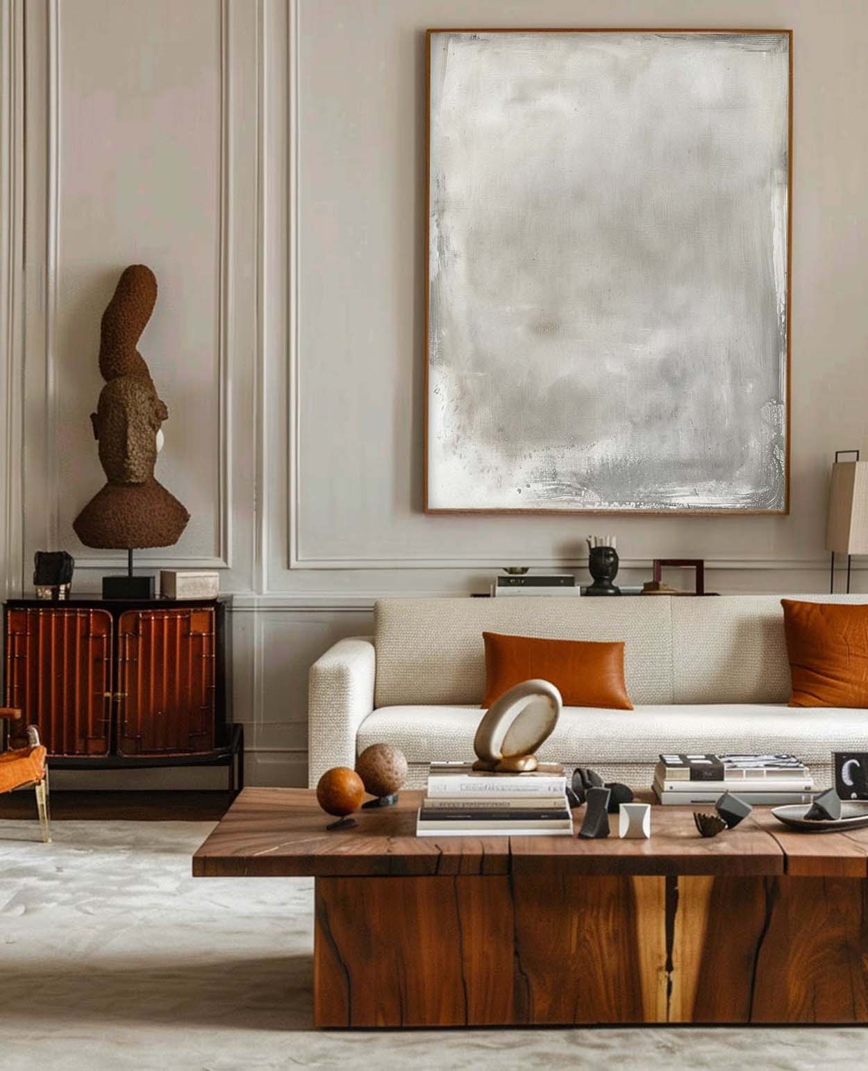 Modern Minimalist Abstract Oil Painting for Contemporary Home Decor