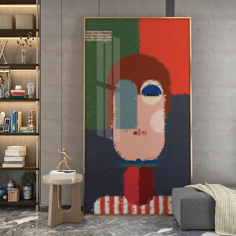 Colorful Abstract Portrait - Unique Oil Painting for Modern Home Décor