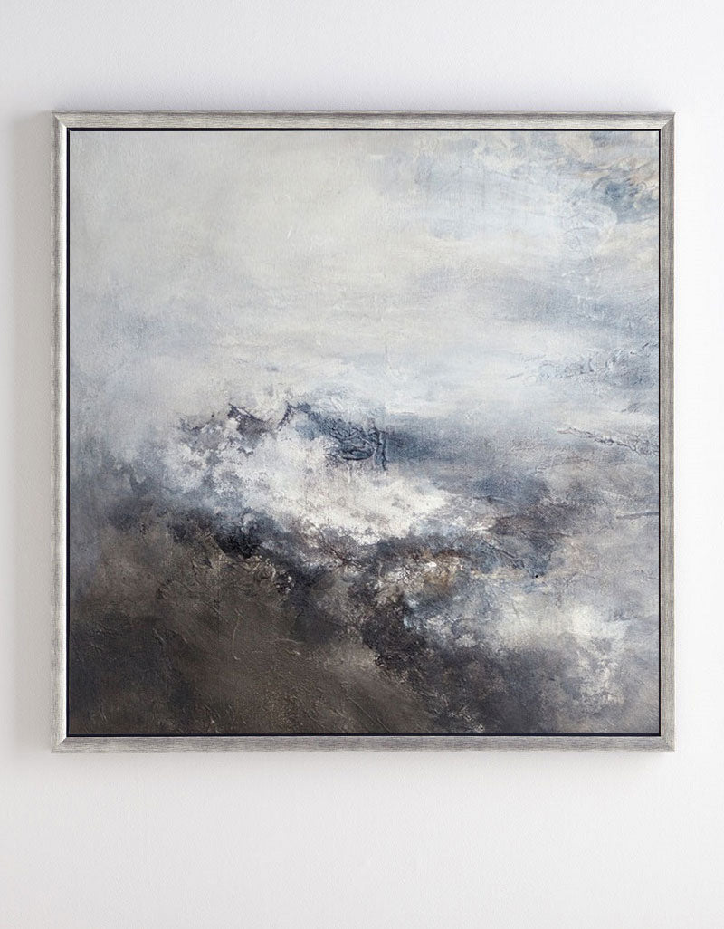 Contemporary Brown Abstract Oil Painting for Modern Home Decor