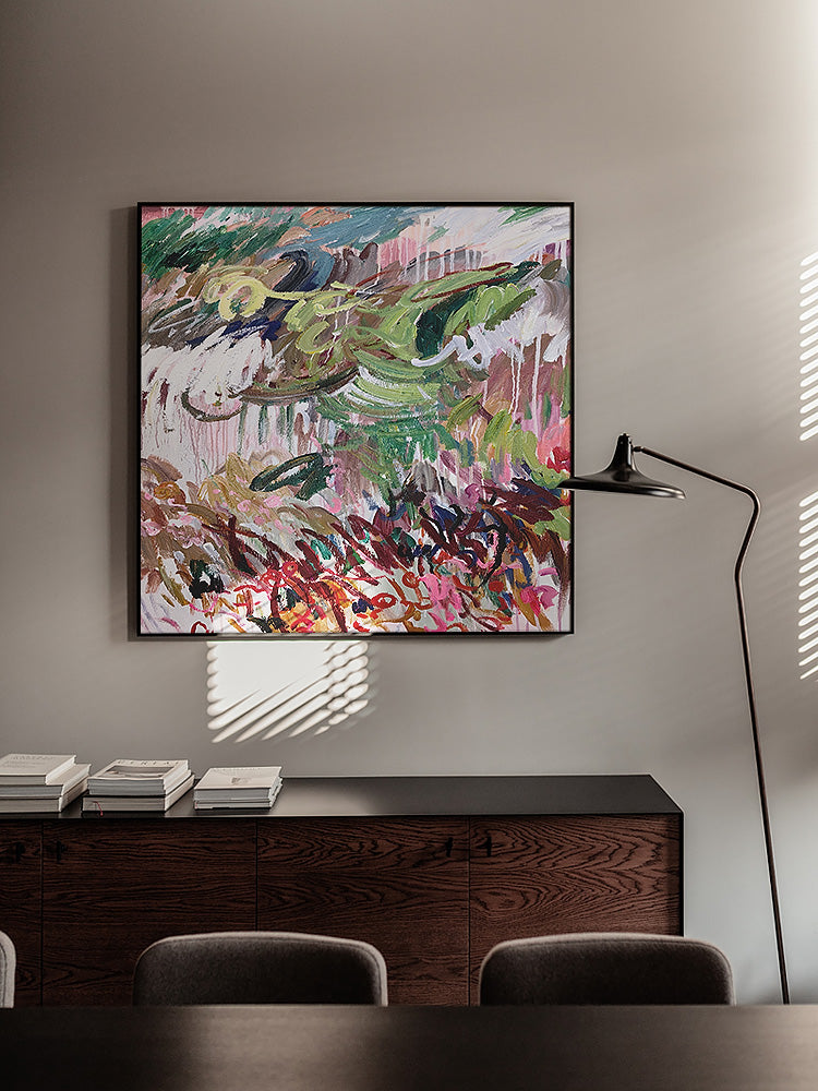 Colorful Abstract Oil Painting for Modern Home Decor and Art Enthusiasts