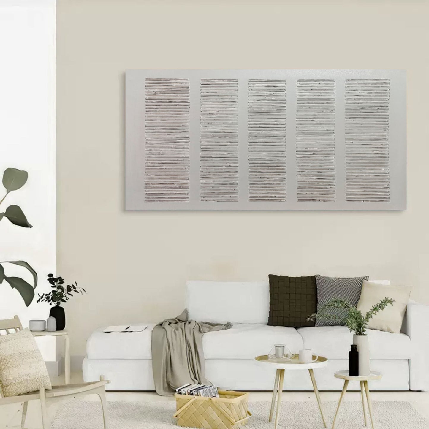 Minimalist Wabi-Sabi Oil Painting for Modern Home Decor and Wall Art