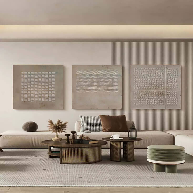Abstract Serenity: Contemporary Oil Painting for Tranquil Home Decor