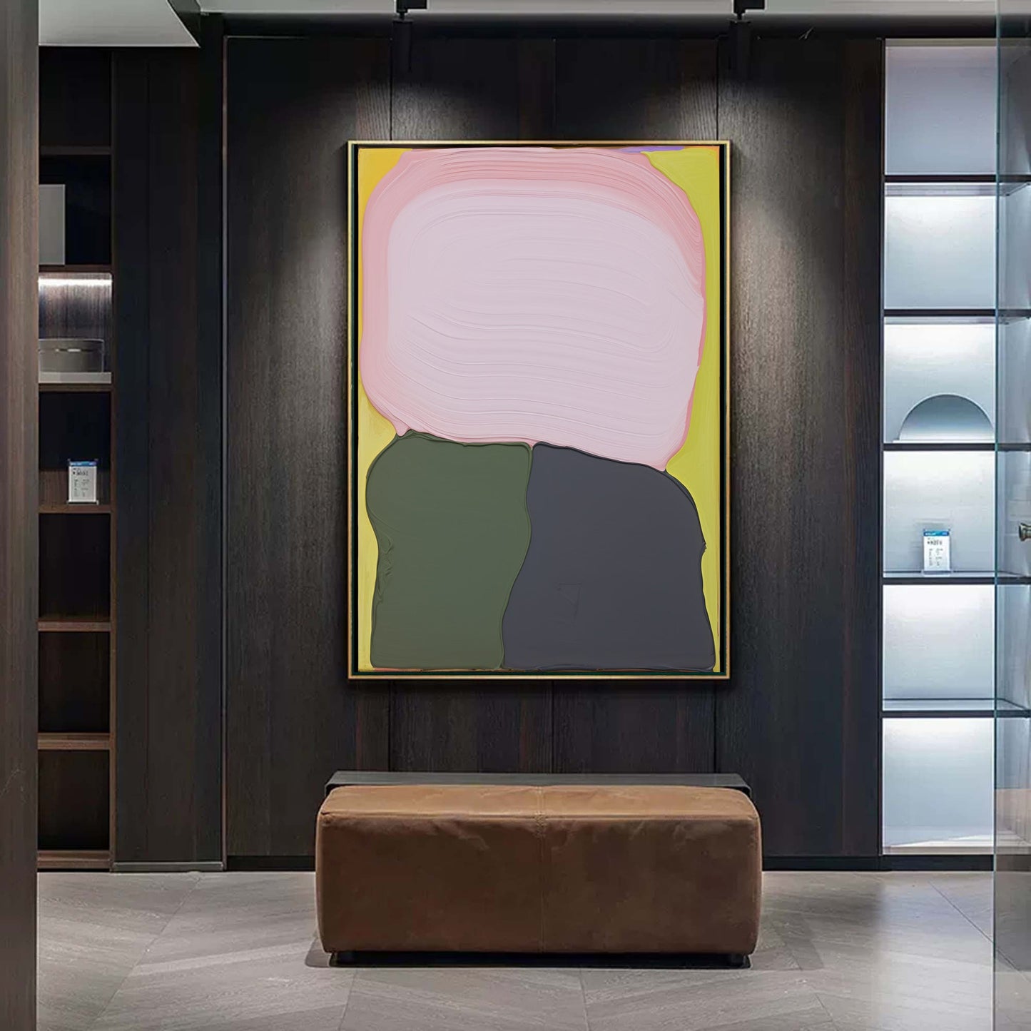Abstract Colorful Oil Painting with Modern Artistic Vibes for Home Decor