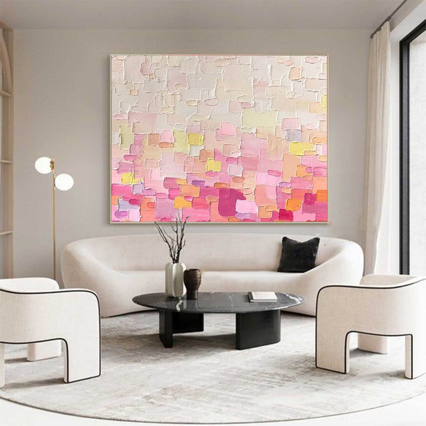 Colorful Abstract Oil Painting for Modern Home Décor and Art Lovers