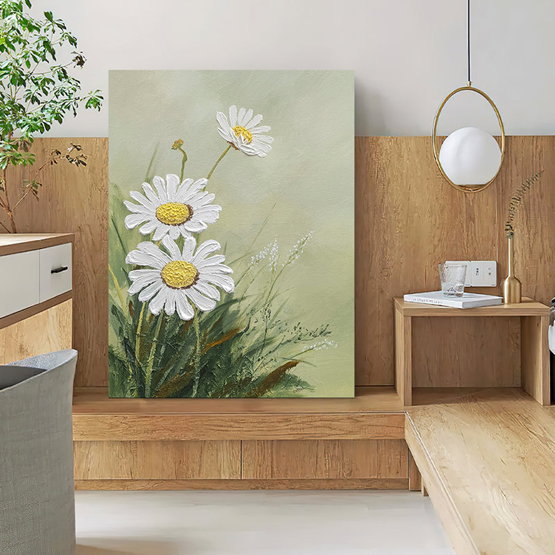 Daisy Petal Flower Field Nature Oil Painting 132DP