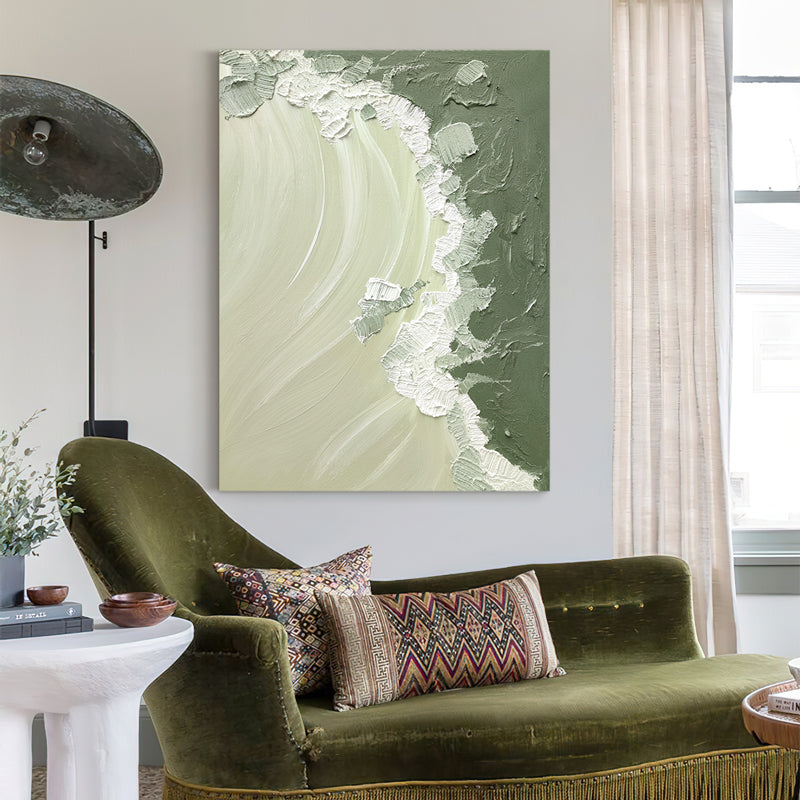Coastal Waves California Style Texture Beach Oil Painting 146CW