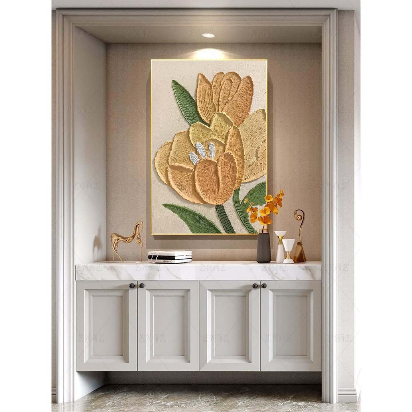 Elegant Floral Oil Painting for Home Décor and Art Lovers