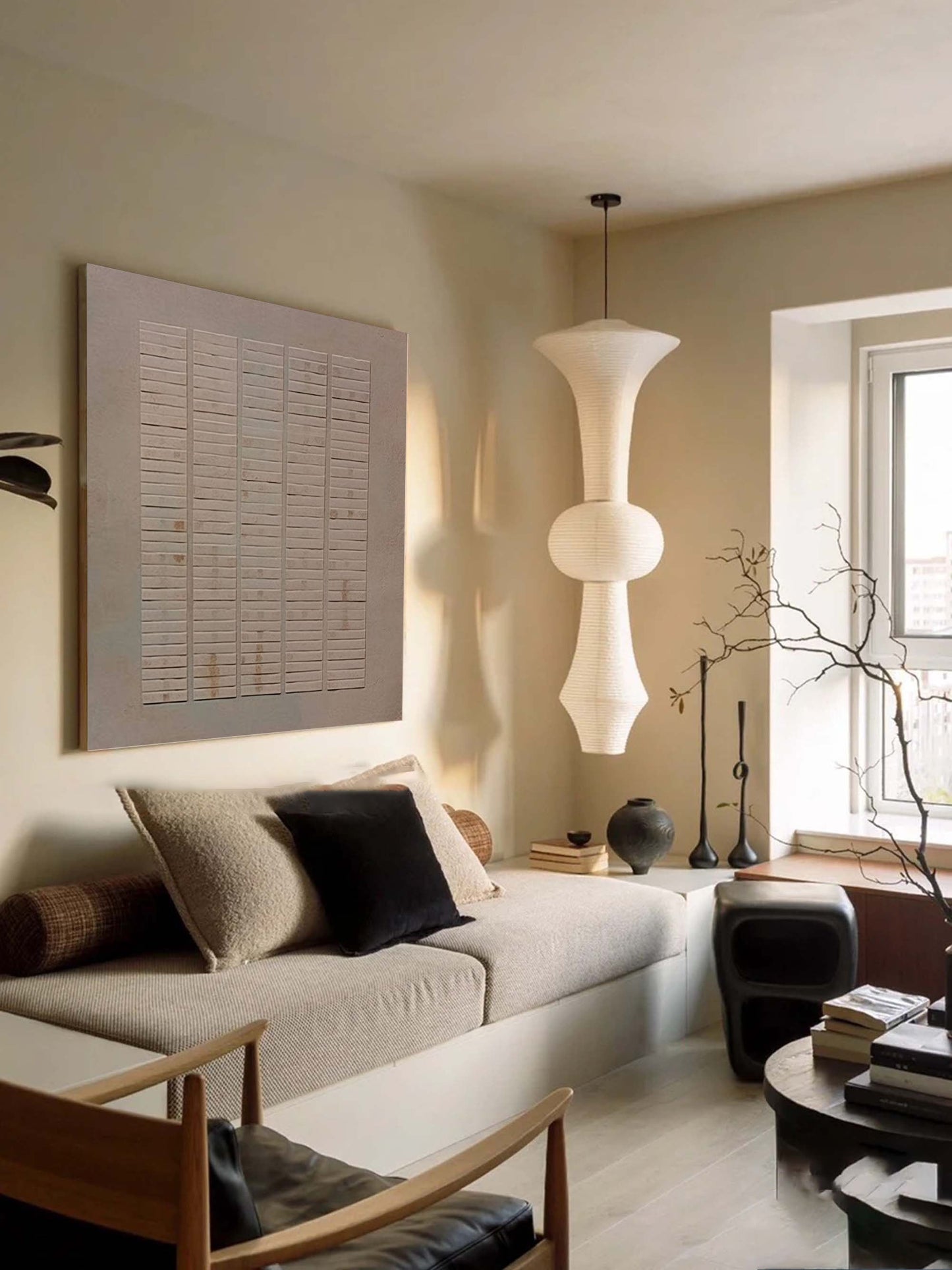 Contemporary Abstract Wall Art for Modern Home Decor in Neutral Tones