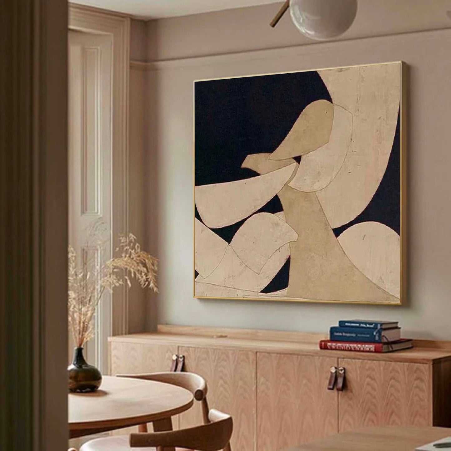 Contemporary Minimalist Abstract Oil Painting for Modern Home Décor