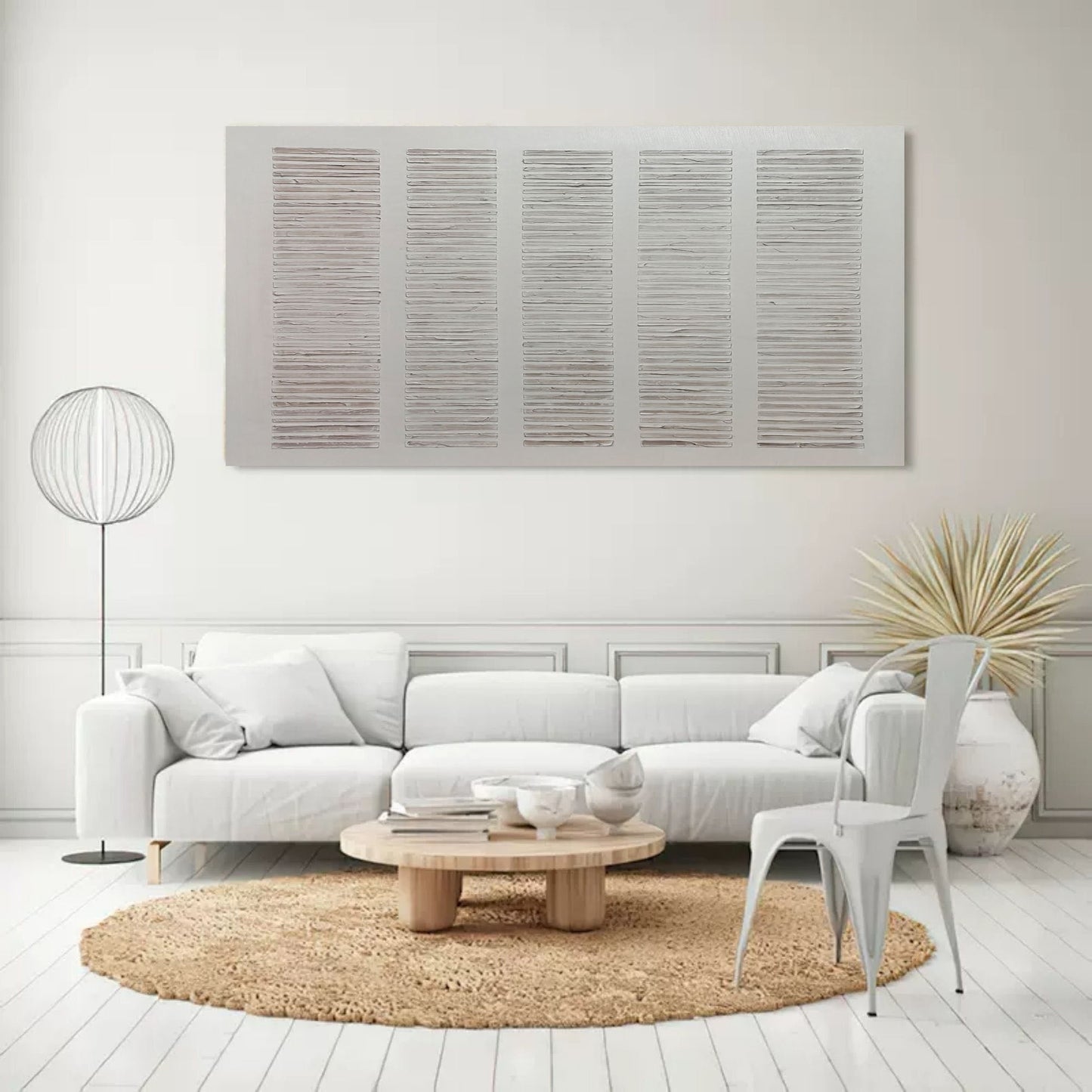 Minimalist Wabi-Sabi Oil Painting for Modern Home Decor and Wall Art