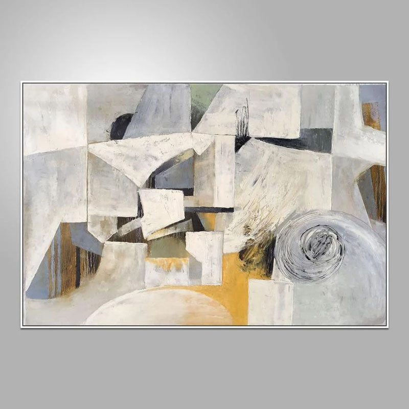 Dynamic Abstract Ocean Scene with Surfer - Vibrant Oil Painting Art for Home Decor