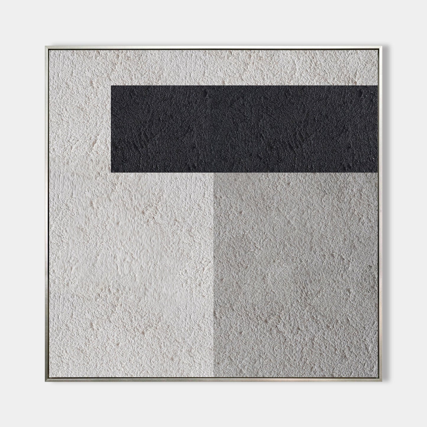 Elegant Black and White Minimalist Oil Painting for Modern Home Decor