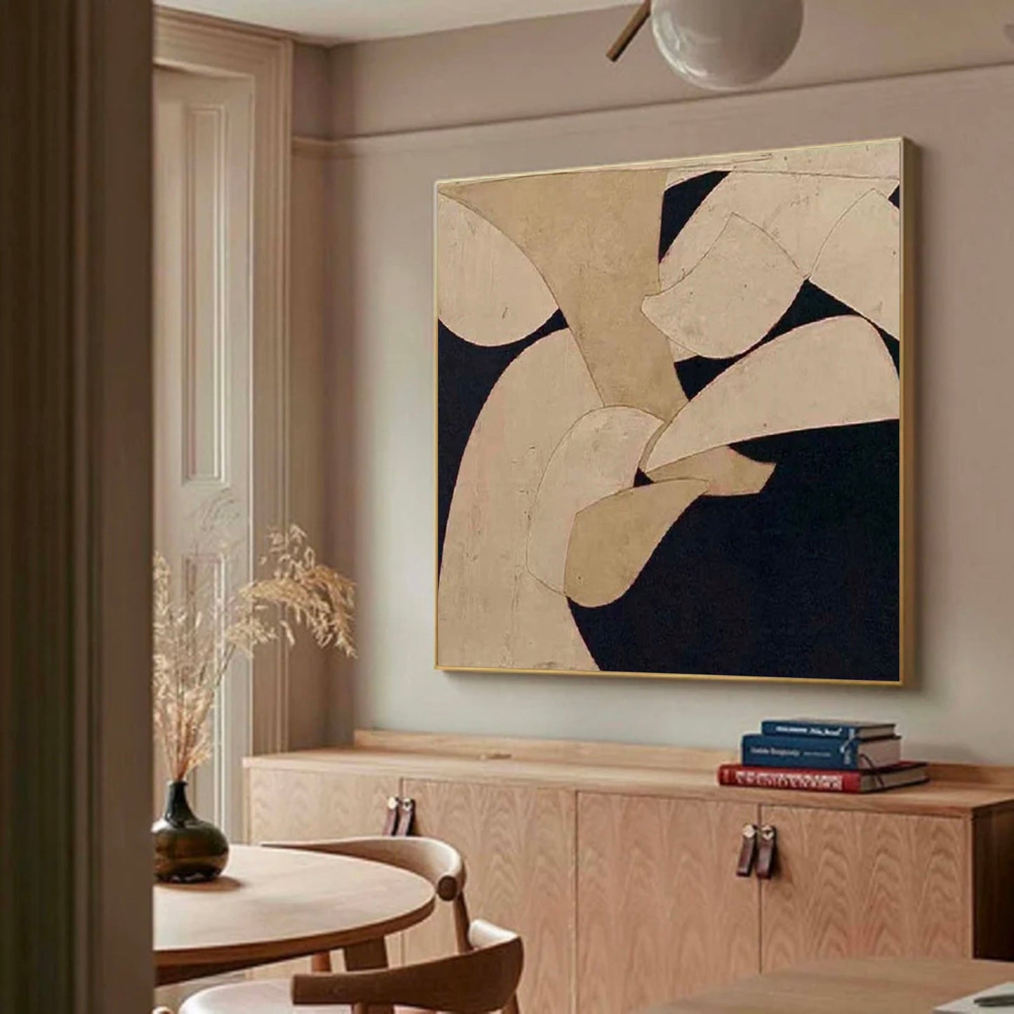 Contemporary Minimalist Abstract Oil Painting for Modern Home Decor