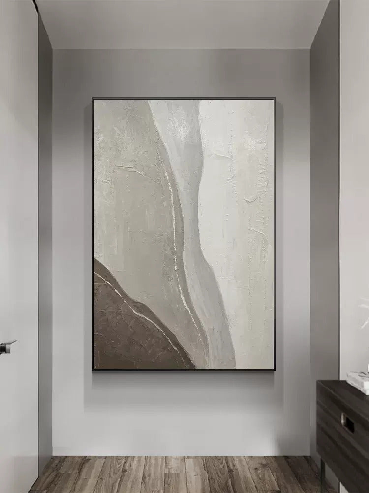 Grand Granite Neutral Stone Oil Painting