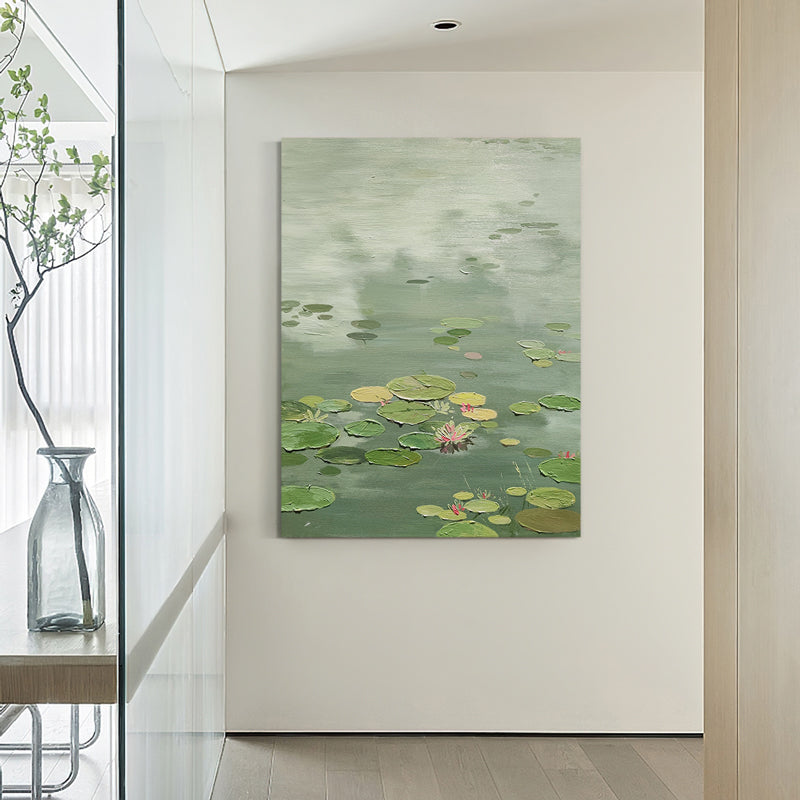 Pond Lily Pads Nature Oil Painting 128PL