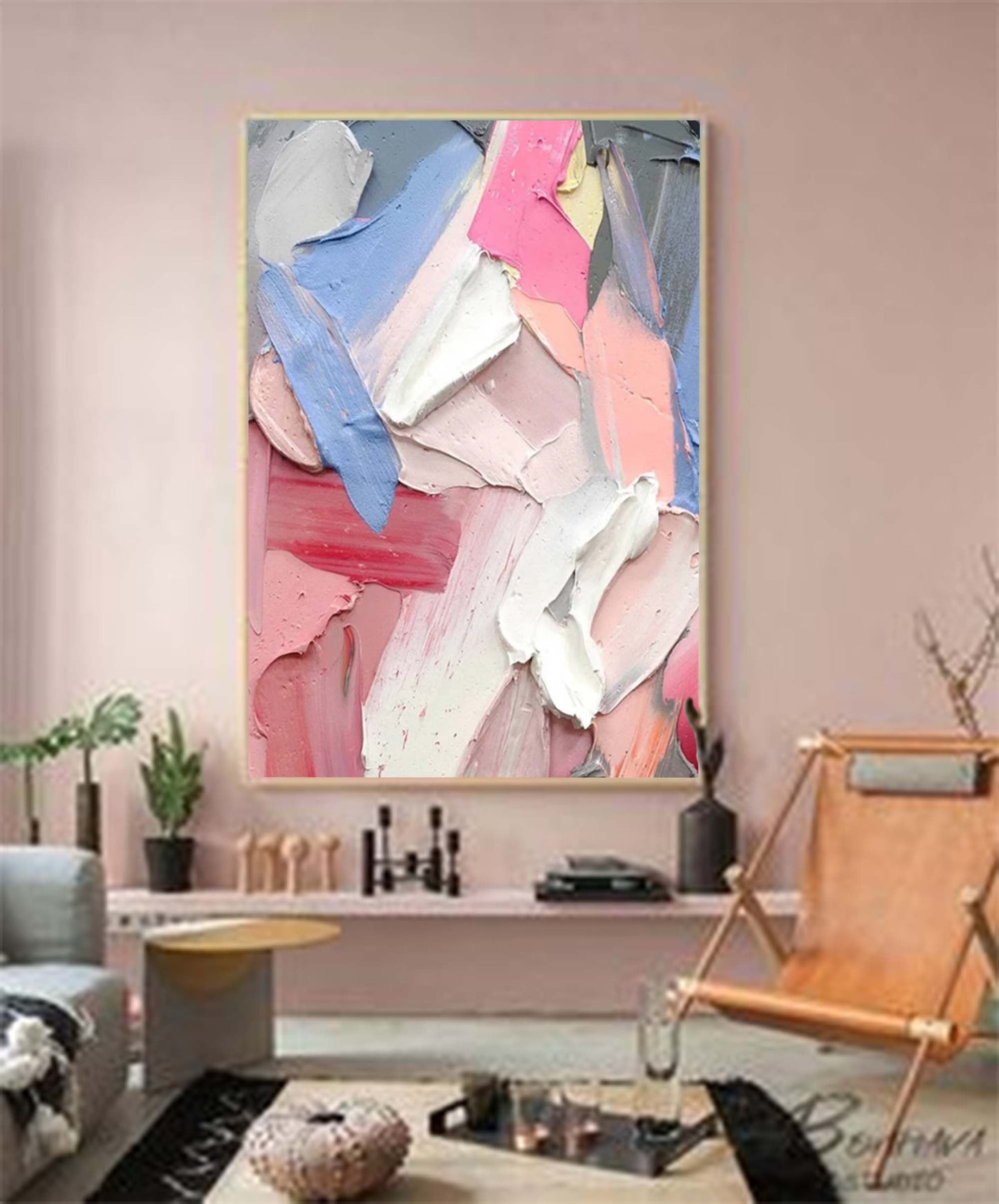Colorful Abstract Oil Painting for Modern Art Décor and Home Aesthetics