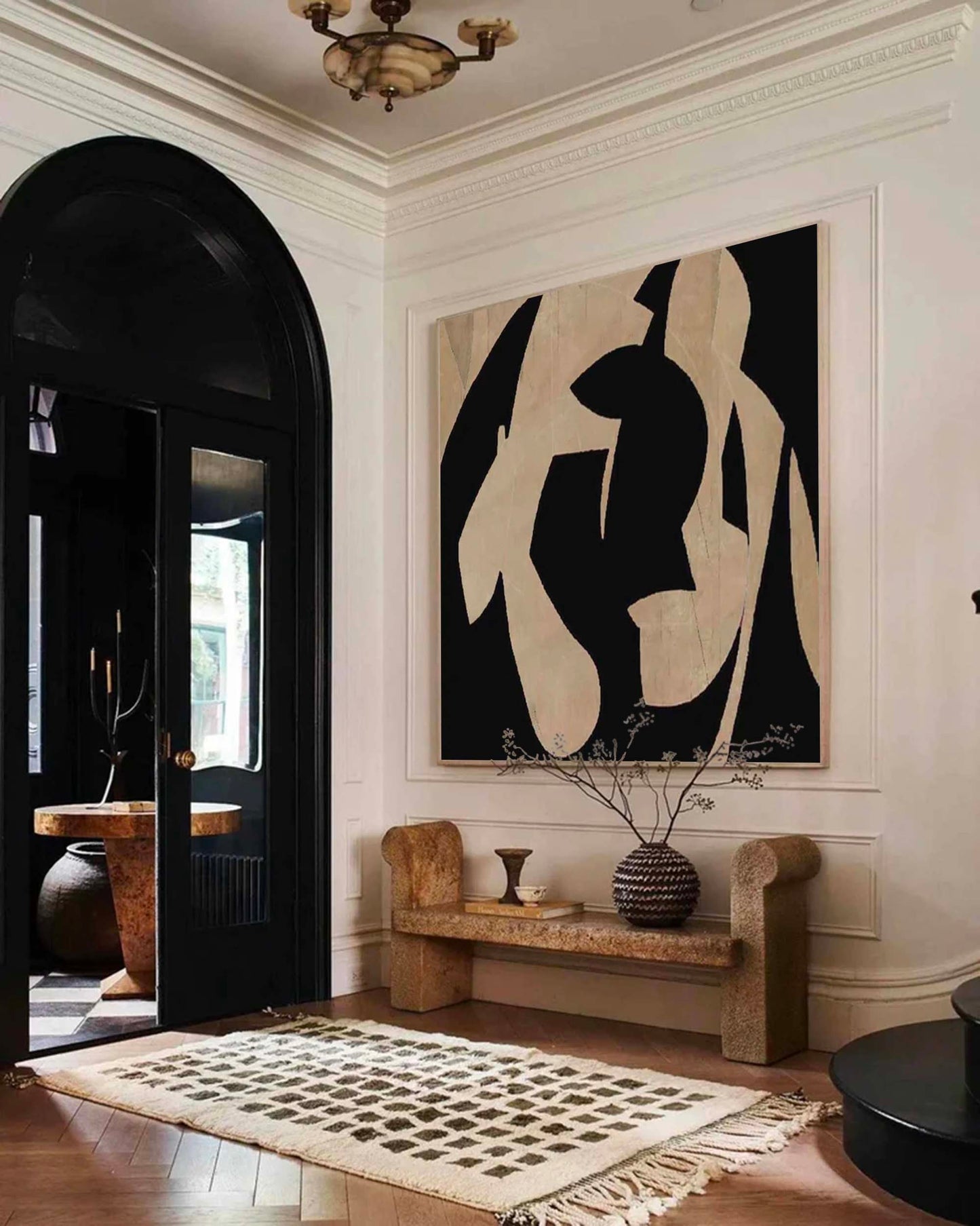 Modern Minimalist Abstract Oil Painting for Contemporary Home Decor