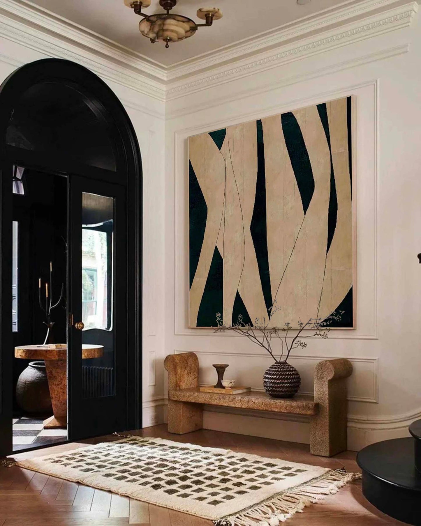 Modern Minimalist Abstract Oil Painting for Contemporary Home Decor
