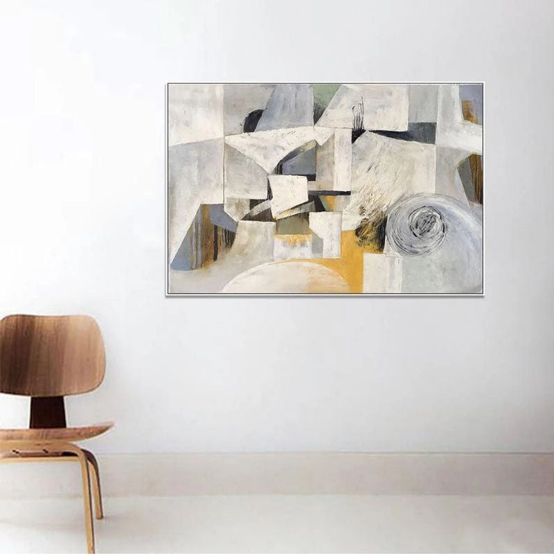 Dynamic Abstract Ocean Scene with Surfer - Vibrant Oil Painting Art for Home Decor