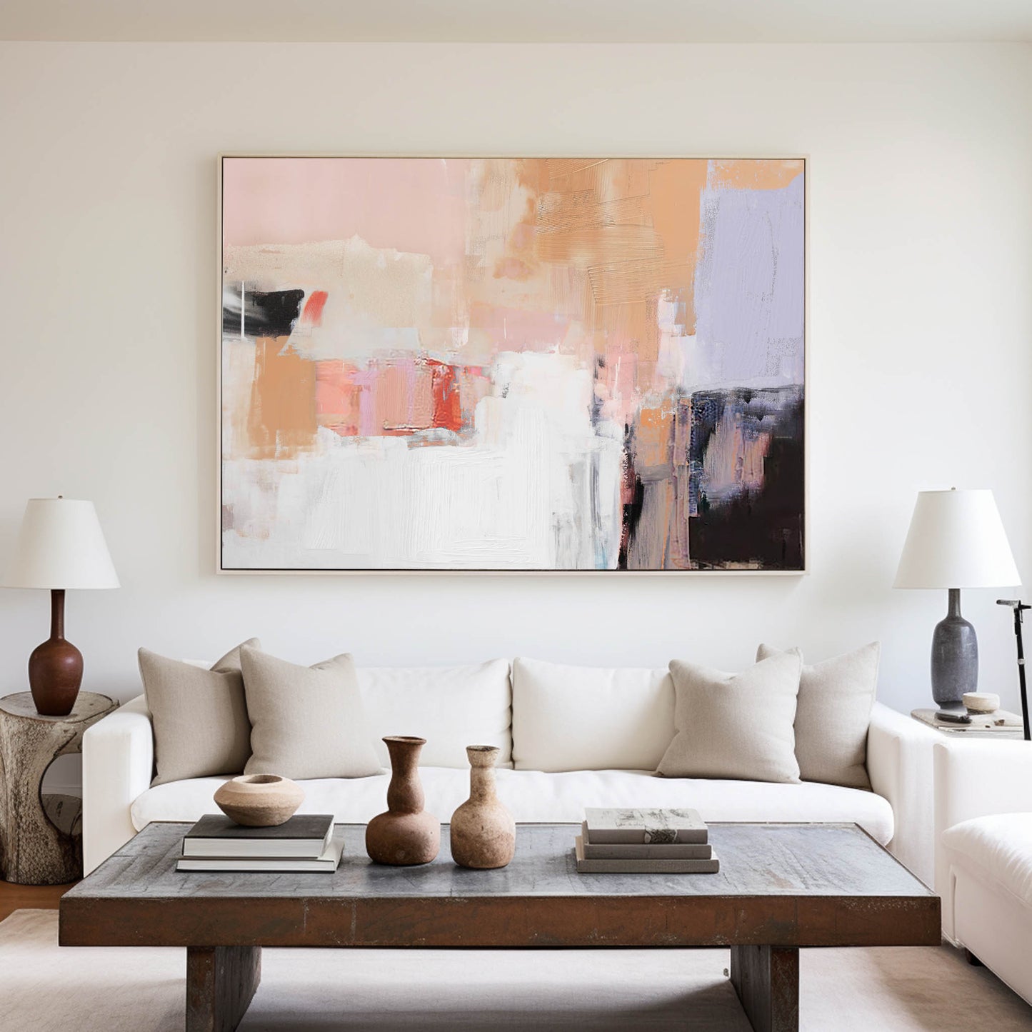 Contemporary Colorful Abstract Oil Painting for Modern Home Decor