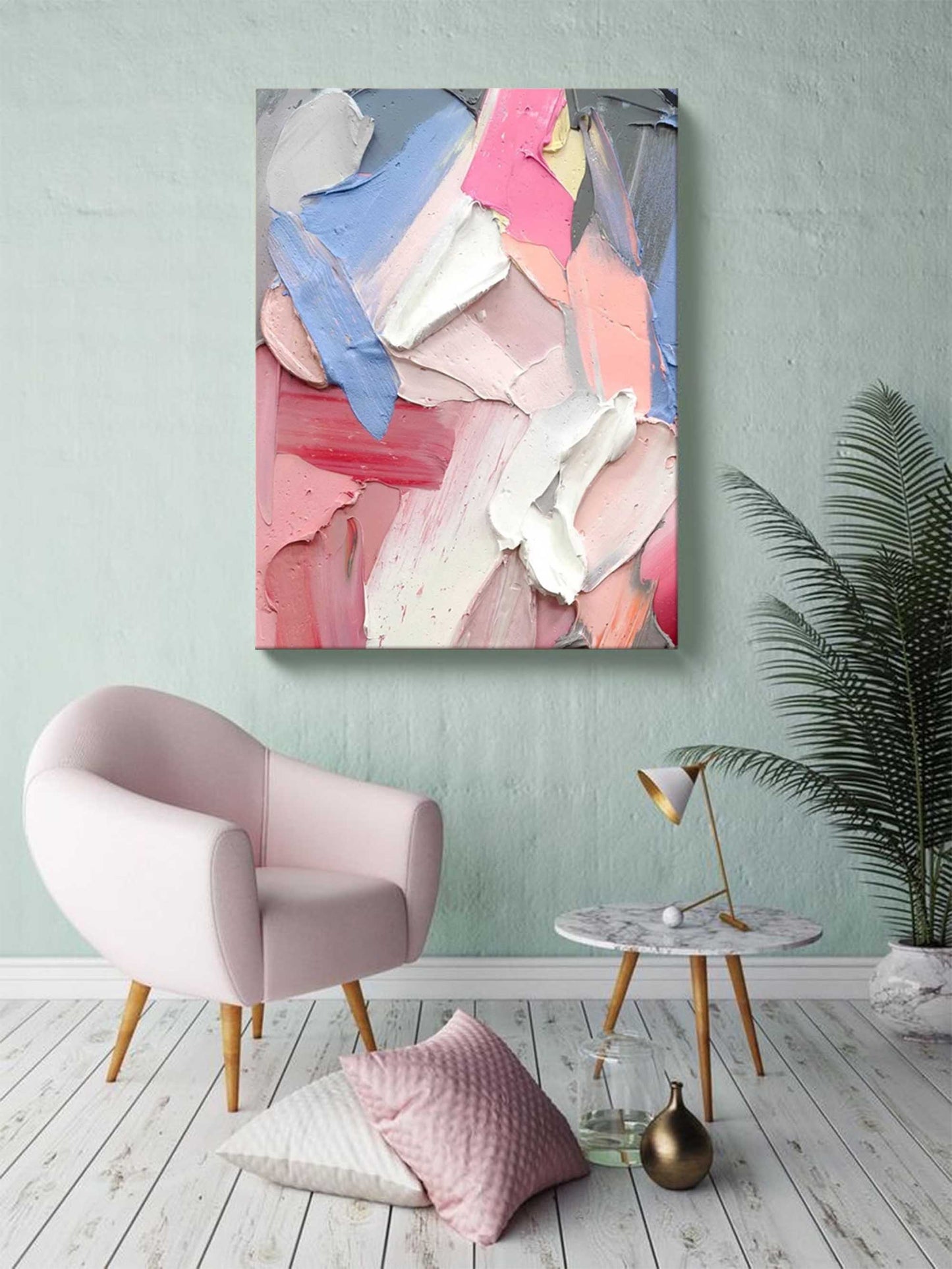 Colorful Abstract Oil Painting for Modern Art Décor and Home Aesthetics