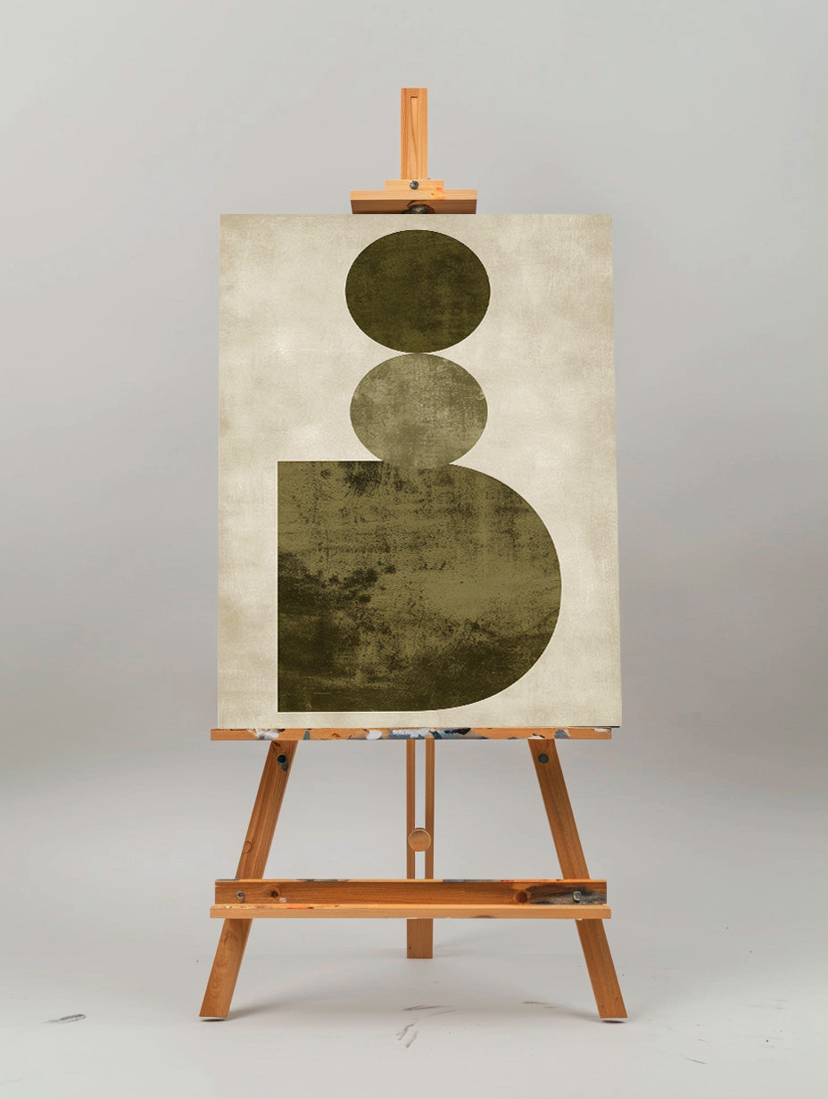 Contemporary Geometric Oil Painting for Modern Home Decor