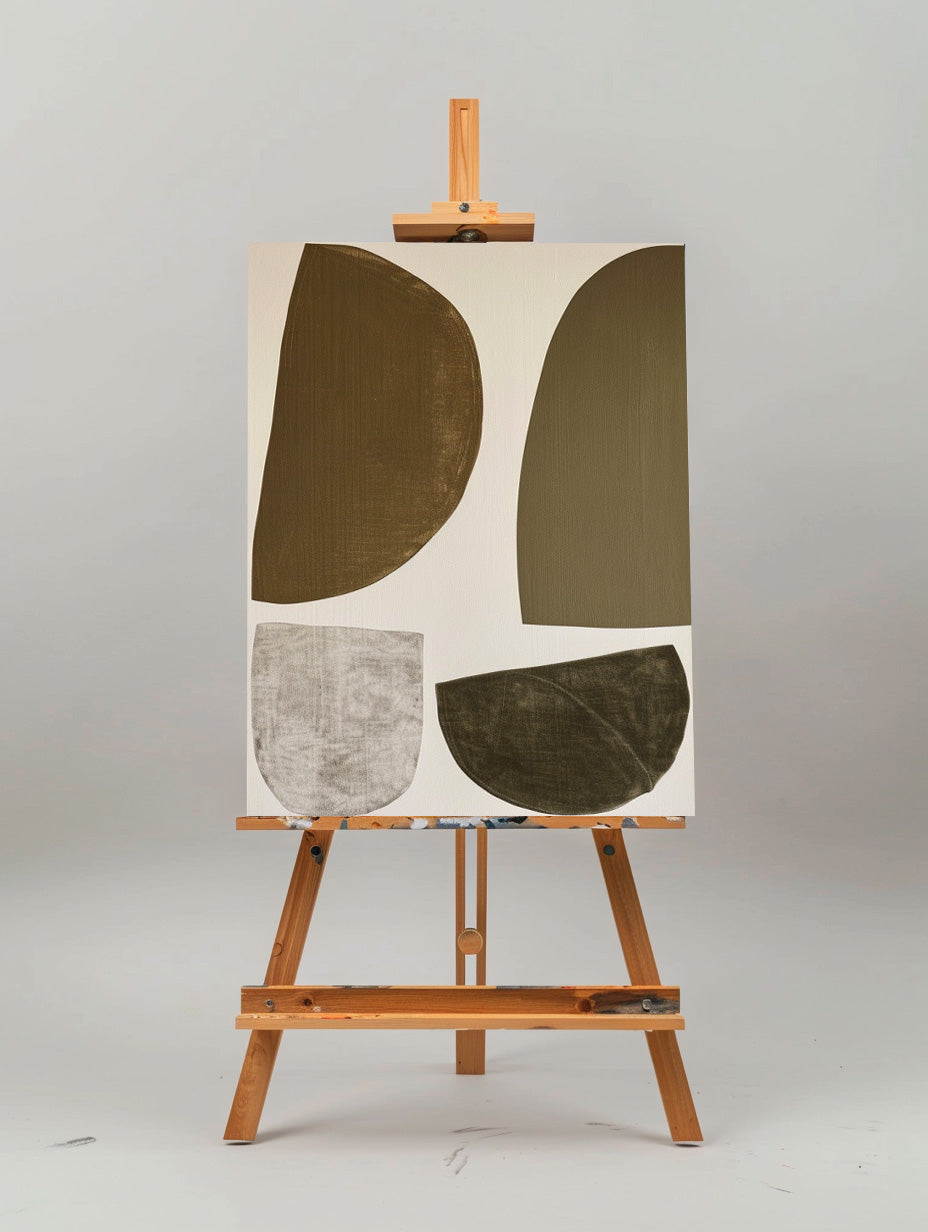 Contemporary Geometric Abstract Oil Painting for Modern Home Decor