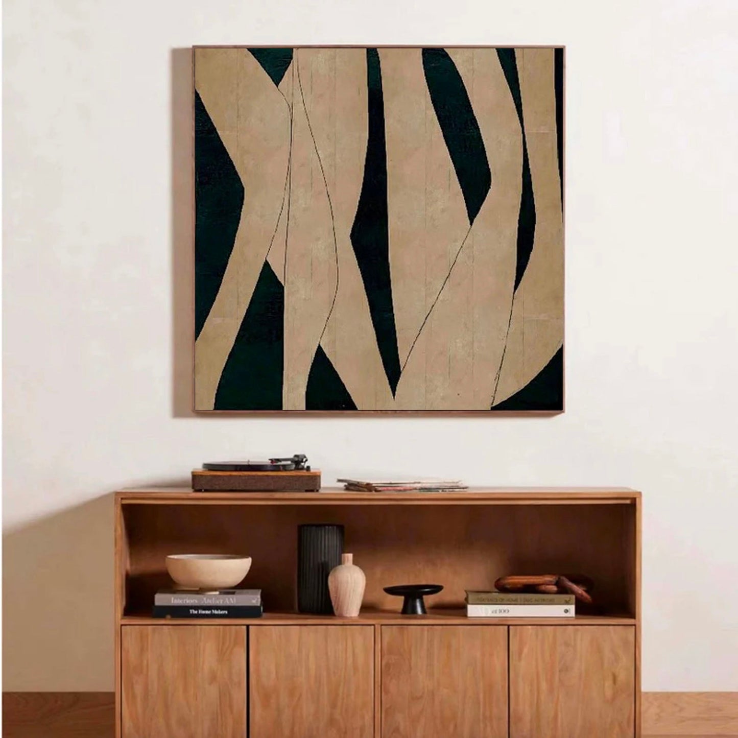 Modern Minimalist Abstract Oil Painting for Contemporary Home Decor