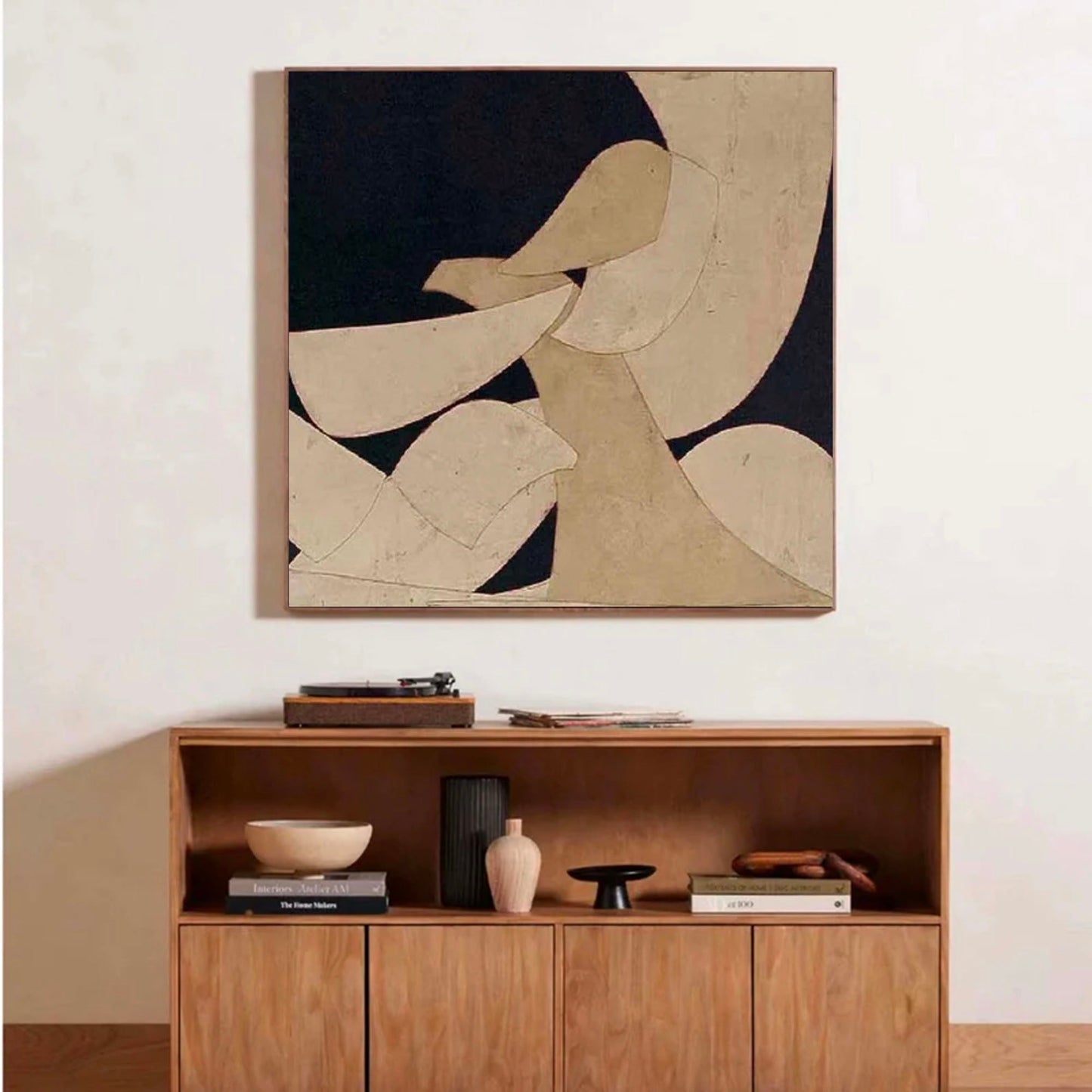 Contemporary Minimalist Abstract Oil Painting for Modern Home Décor