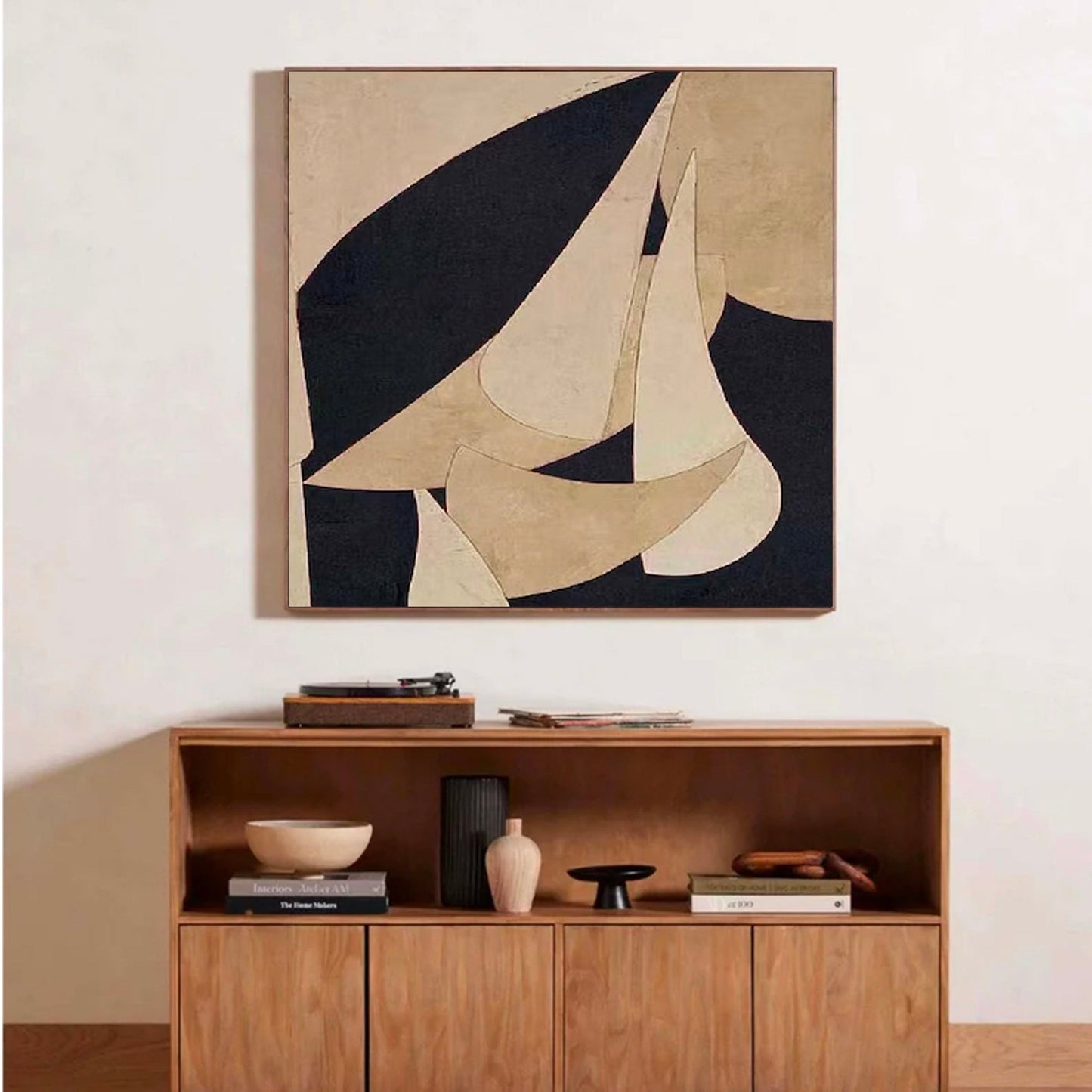 Modern Minimalist Abstract Oil Painting for Contemporary Home Decor