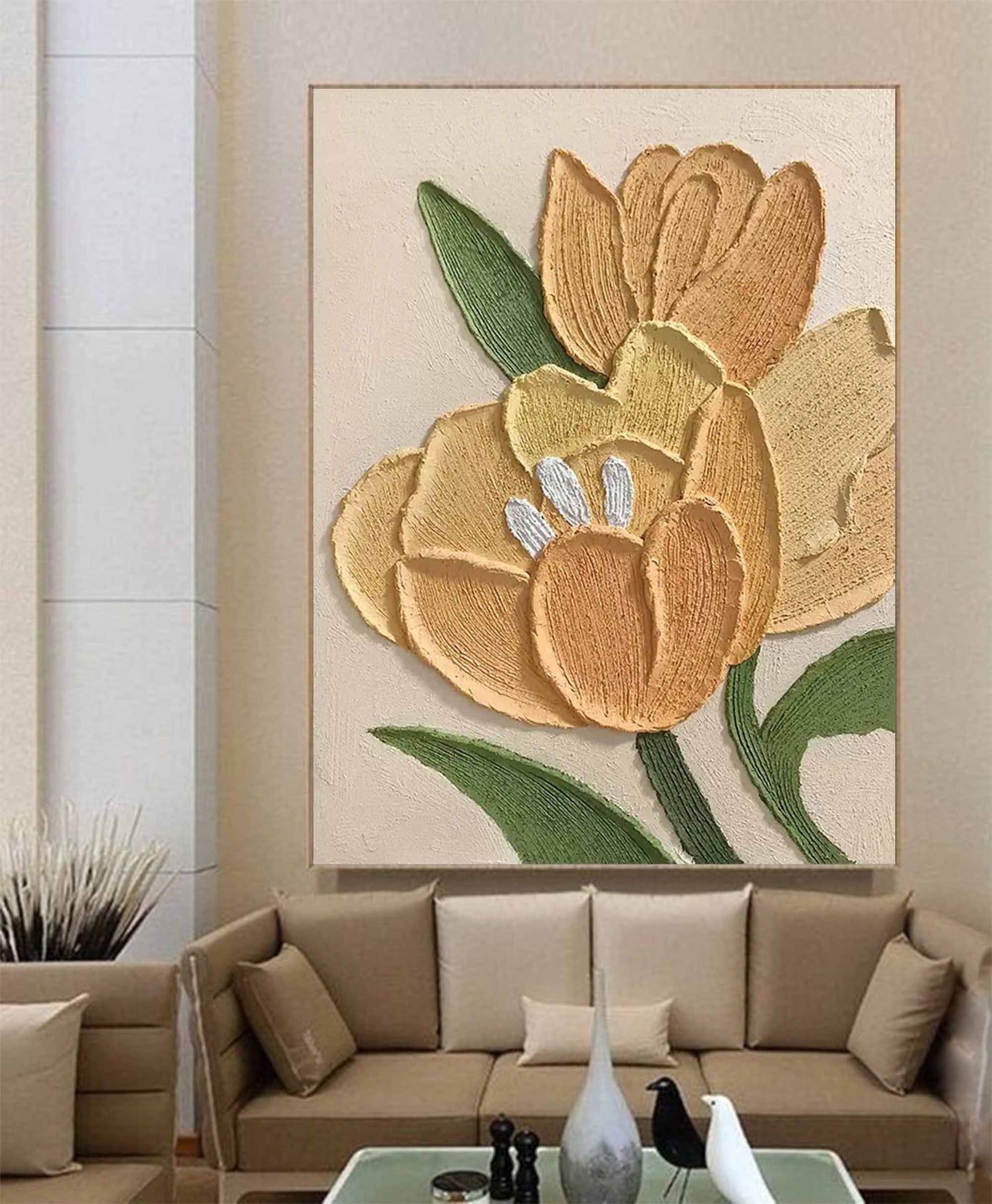 Elegant Floral Oil Painting for Home Décor and Art Lovers