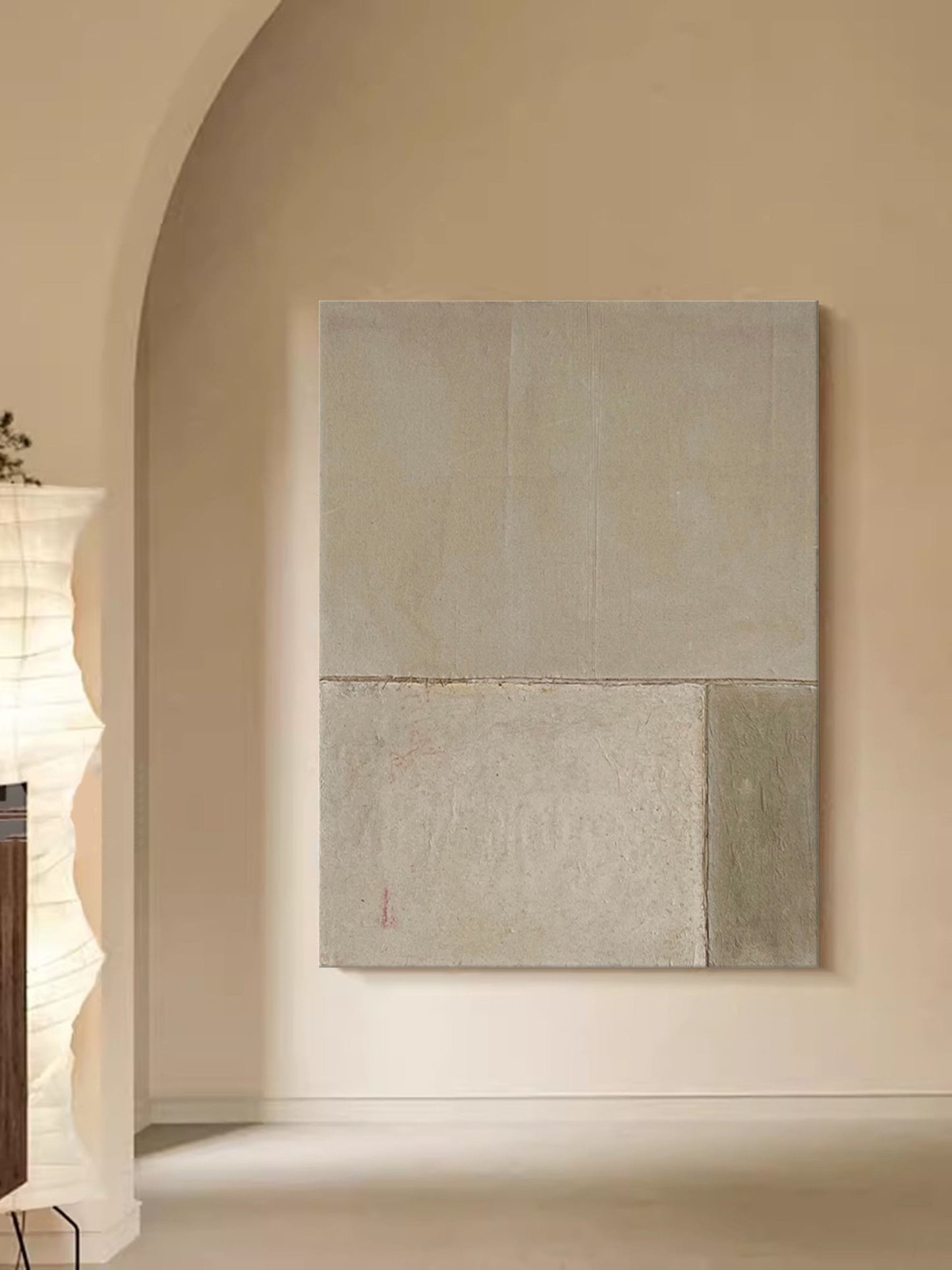 Contemporary Minimalist Geometric Oil Painting for Modern Home Decor