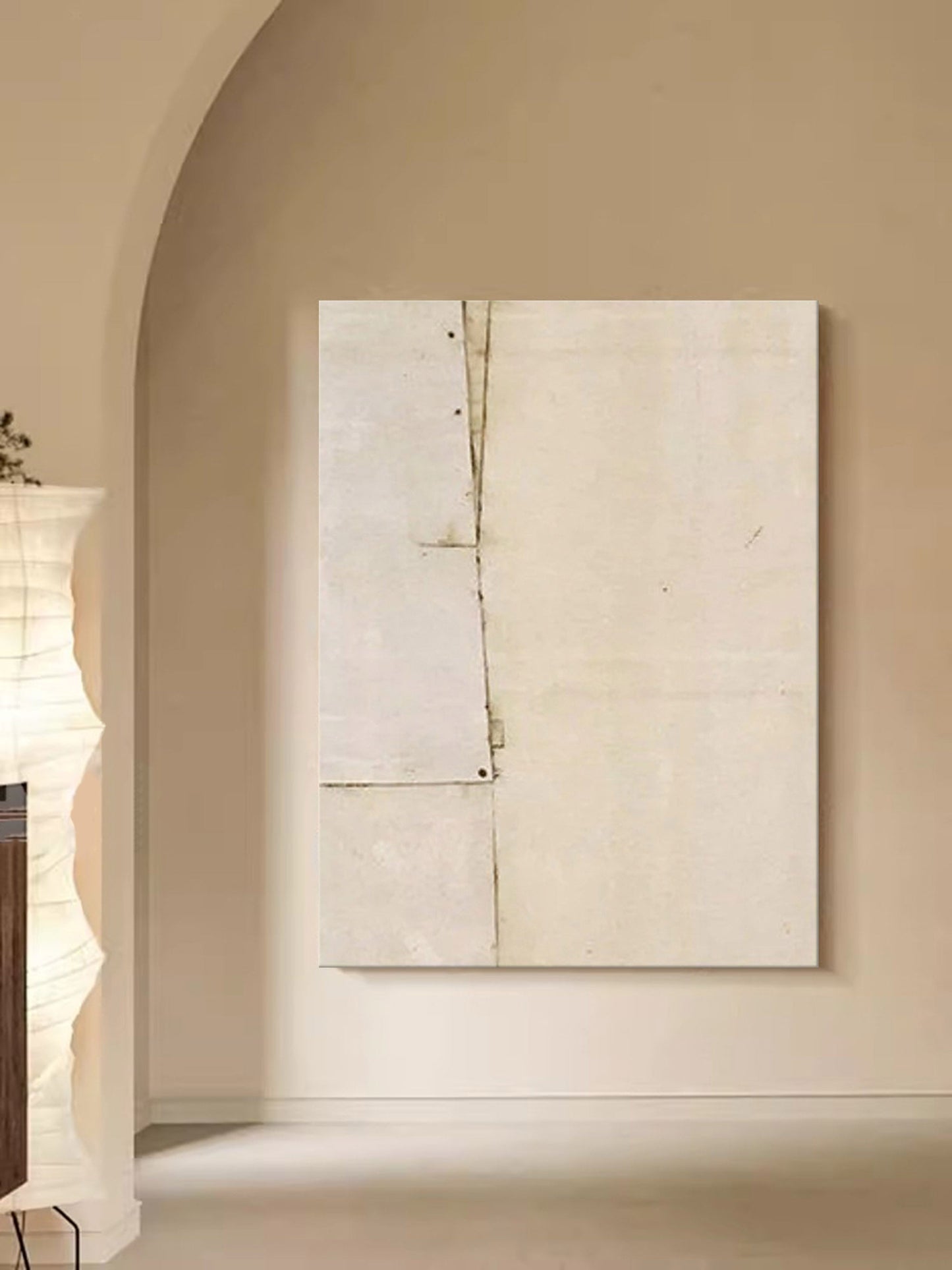 Contemporary Minimalist Geometric Oil Painting for Modern Art Lovers