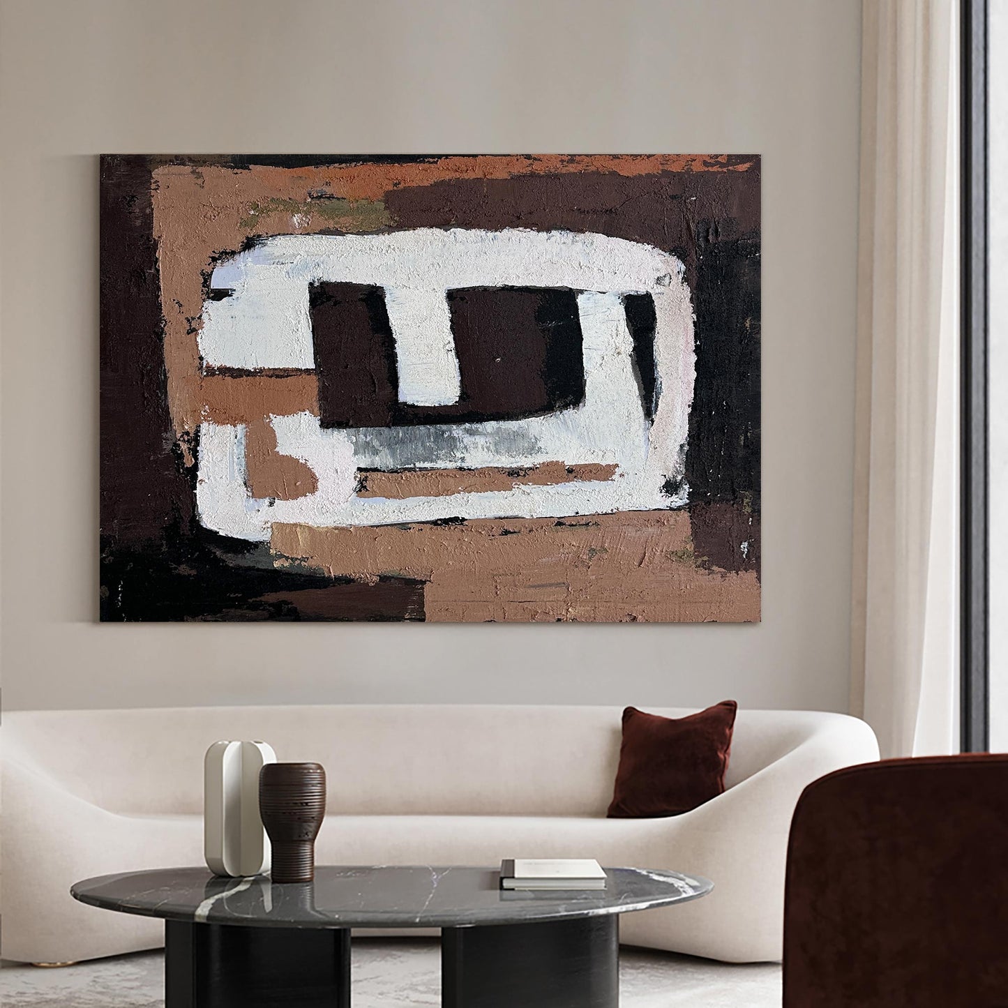 Contemporary Abstract Oil Painting for Modern Home Decor Elegance