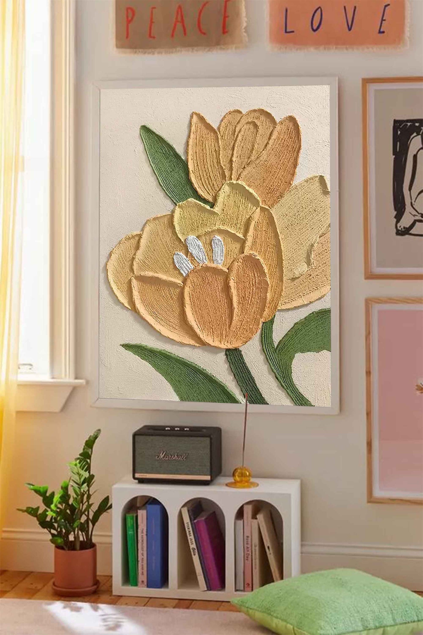 Elegant Floral Oil Painting for Home Décor and Art Lovers