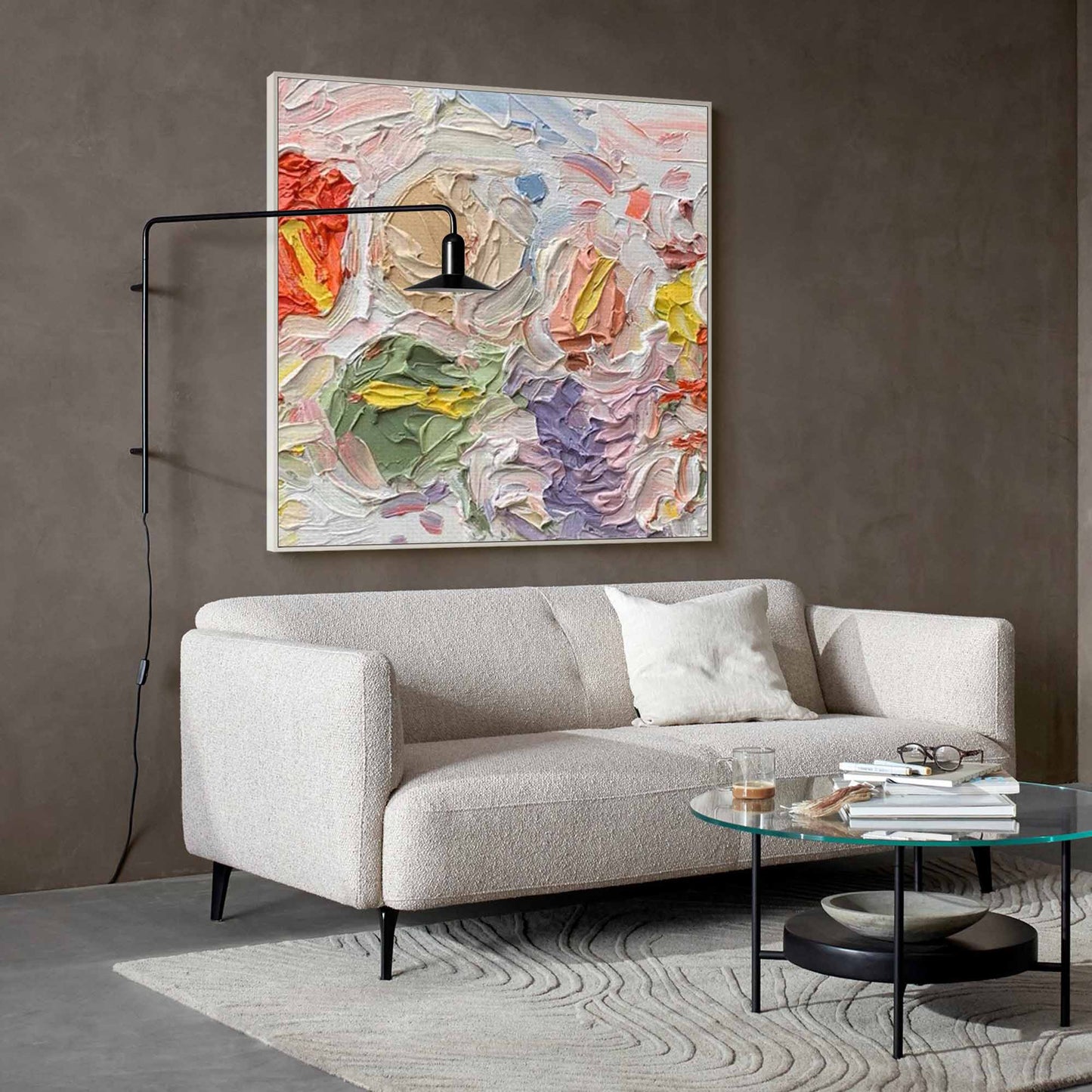 Colorful Abstract Oil Painting for Modern Home Décor