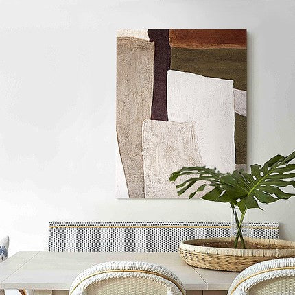 Dark Brown Neutral Toned Desert Aesthetic Oil Panting