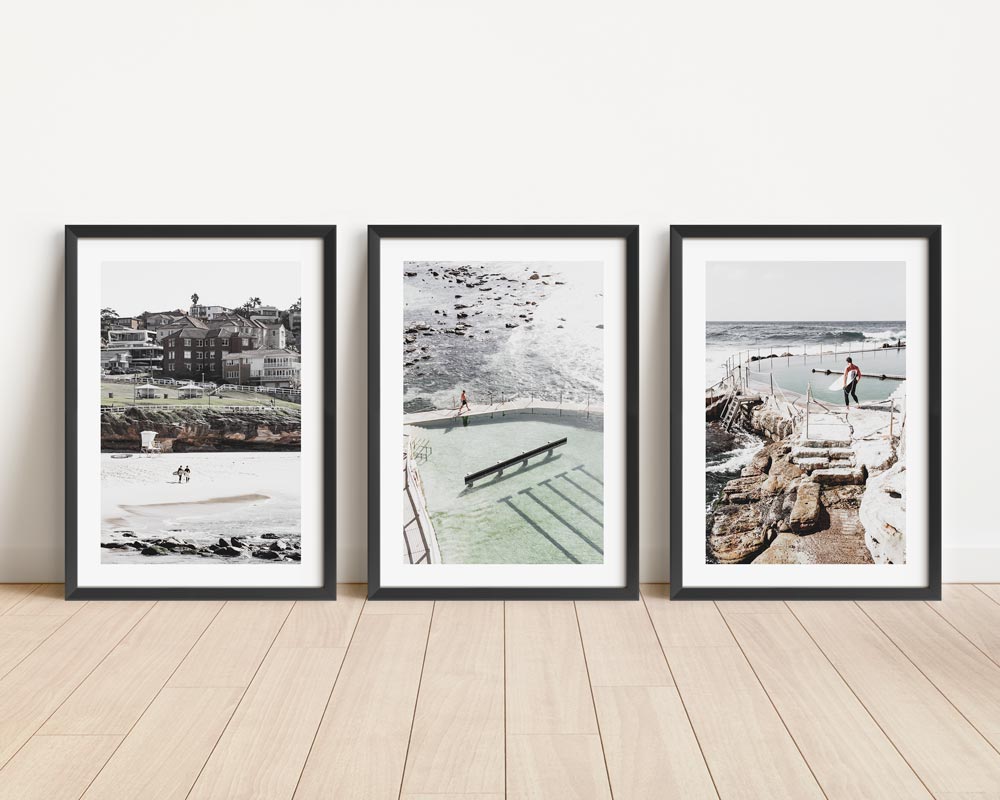 Bronte Beach Serenity: Coastal Oil Paintings of Surfers and Pools